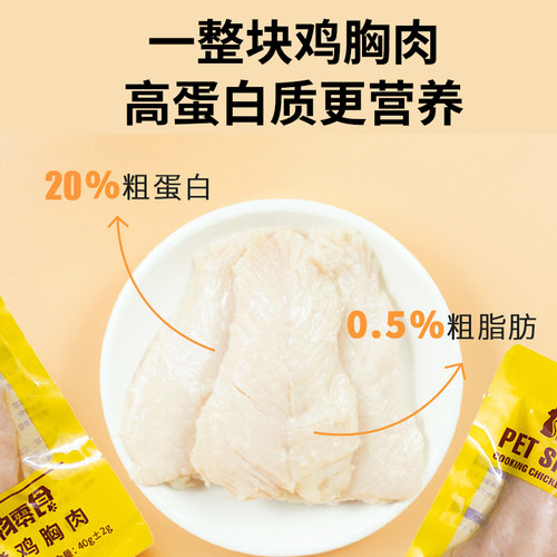 链宠蒸煮鸡胸肉狗零食蒸煮鸡胸肉试吃猫咪零食水煮鸡胸 - 图1