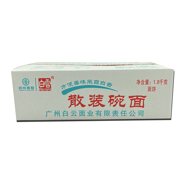 广州白云制面牌 散装碗面1.8kg 细面条 火锅面 非油炸整箱特价 - 图3