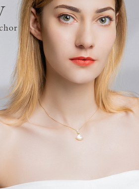 不掉色轻奢925纯银潮小裙子项链