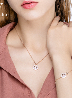 INS不掉色小众仿星星S925银项链