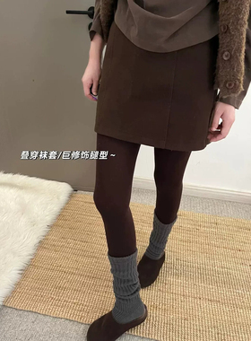 秋冬微压温柔复古韩系感微透裤袜