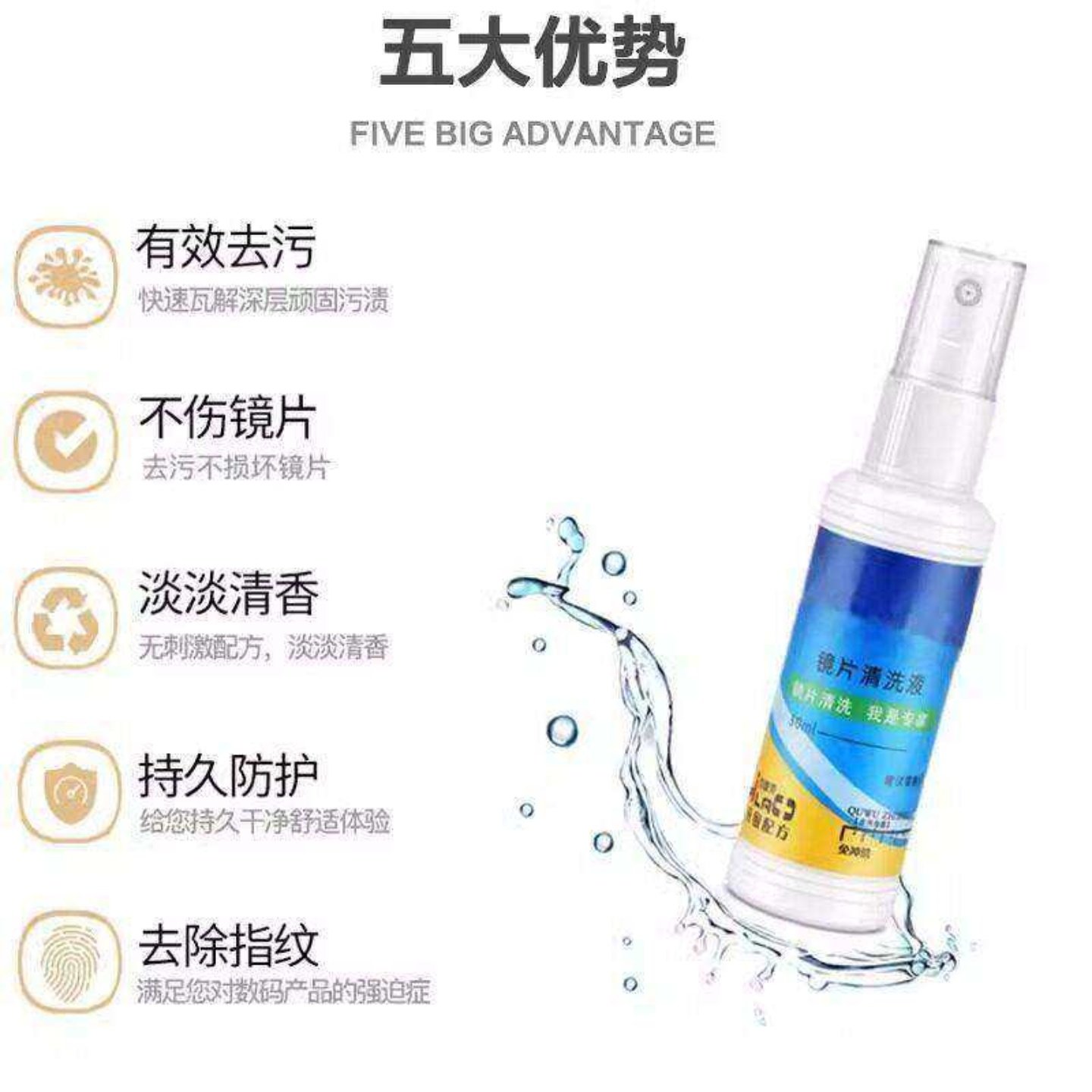 高效去污眼镜清洗液手机电脑屏幕便携喷雾清洁剂洗护二合一专用,淘宝优惠券,粉丝福利购,淘宝优惠卷