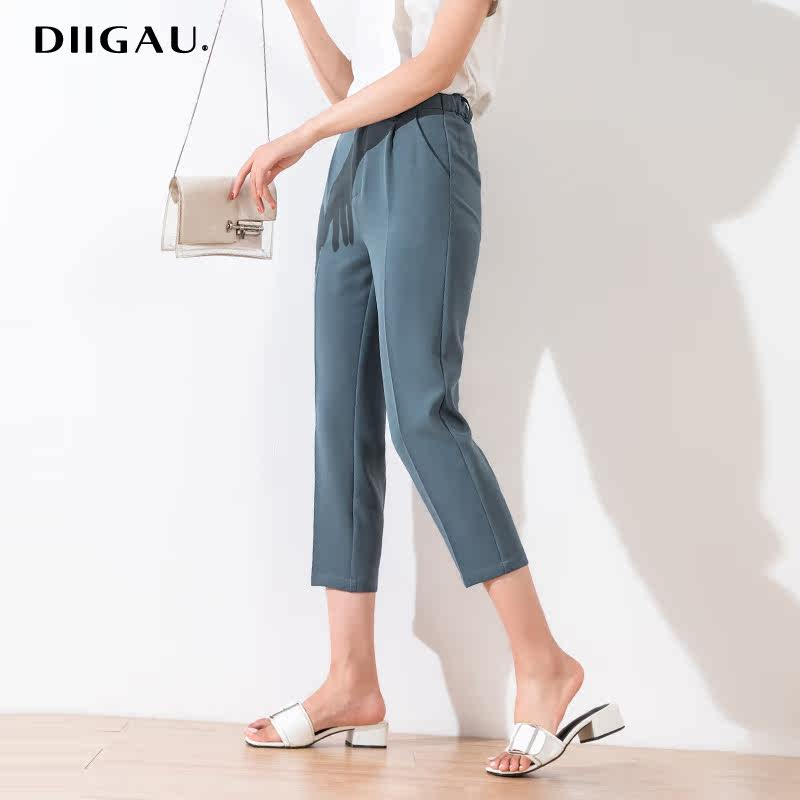 高腰八分小脚2020夏季新款哈伦裤 diigau休闲裤