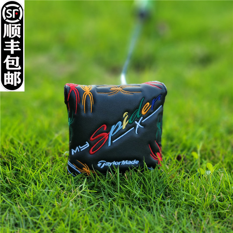 Spider红蜘蛛方形推杆套高尔夫球杆套杆头套保护套球头帽套GOLF-图0