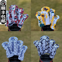 Export Japan-ROK PG laughs face golf club clubhead cover ball head protective cap sleeve cloth male and female universal
