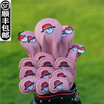 Original Single Fisherman Cap Pink Wood Rod Cover Golf Club Clubhead Sleeve Iron Rod Pushrod Sleeve