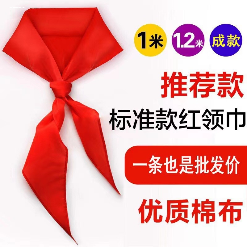 布丝通用涤棉少先队员棉涤柔软一年级高档专用打结中国六一红领巾 - 图2