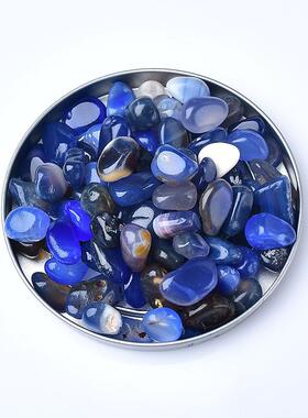 2026厂家直销 天然红黄蓝绿白色玛瑙原石碎石家居装修装饰花盆鱼