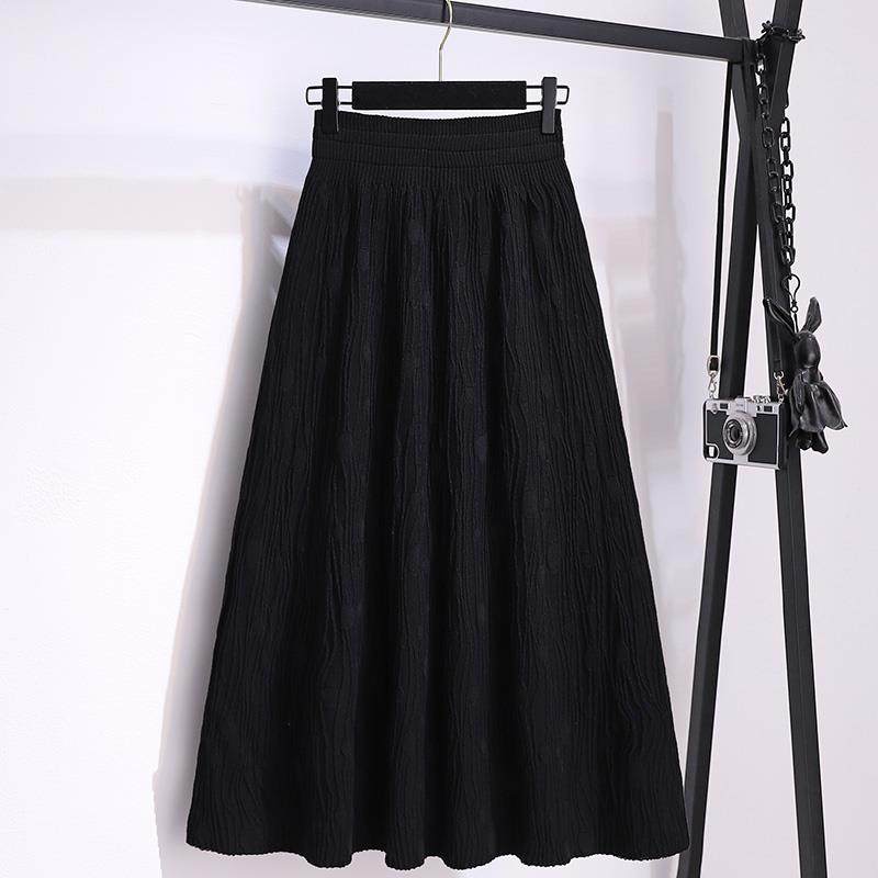 针织半身裙女新款a字裙高级感咖色冬装半裙高腰秋冬裙子半身长裙,淘宝优惠券,粉丝福利购,淘宝优惠卷