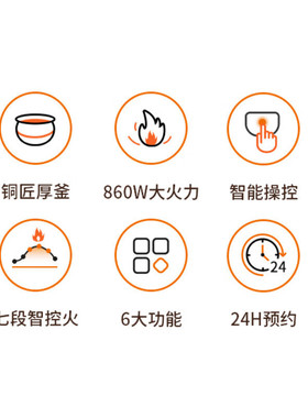 九阳电饭煲家用大容量多功能智能预约焖煮F40FZ-F531(B) 灰色 4L