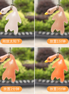 遇光紫外线会变色烤鸭挂件