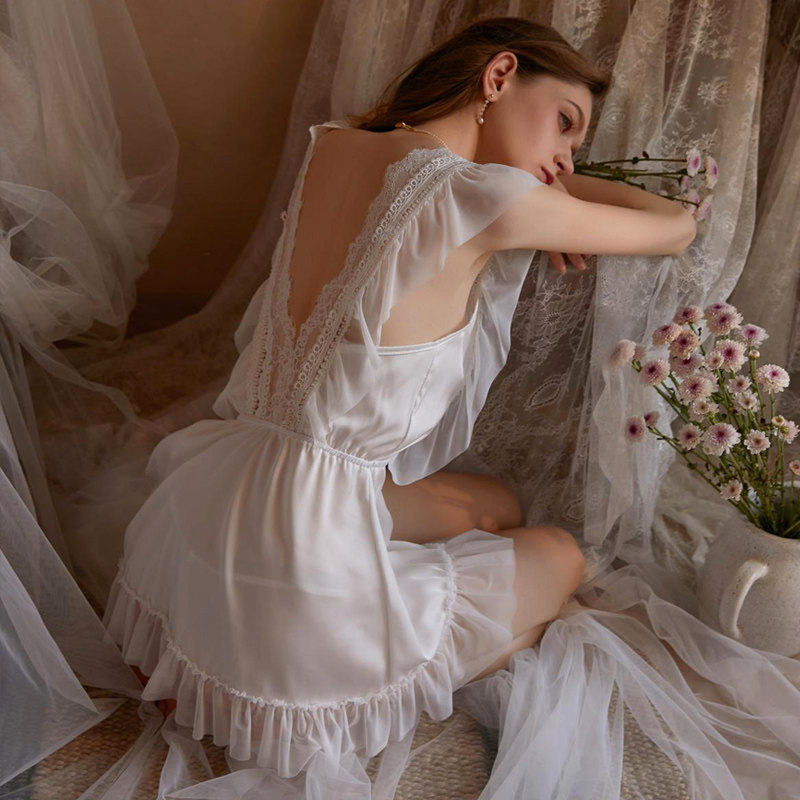 性感2022年新款春秋纯欲聚拢睡裙 有品女郎睡衣/家居服套装