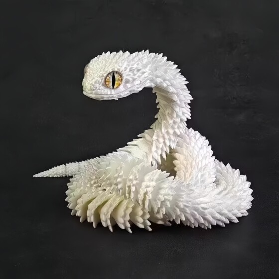3D printed viper simulation doll movable ornaments