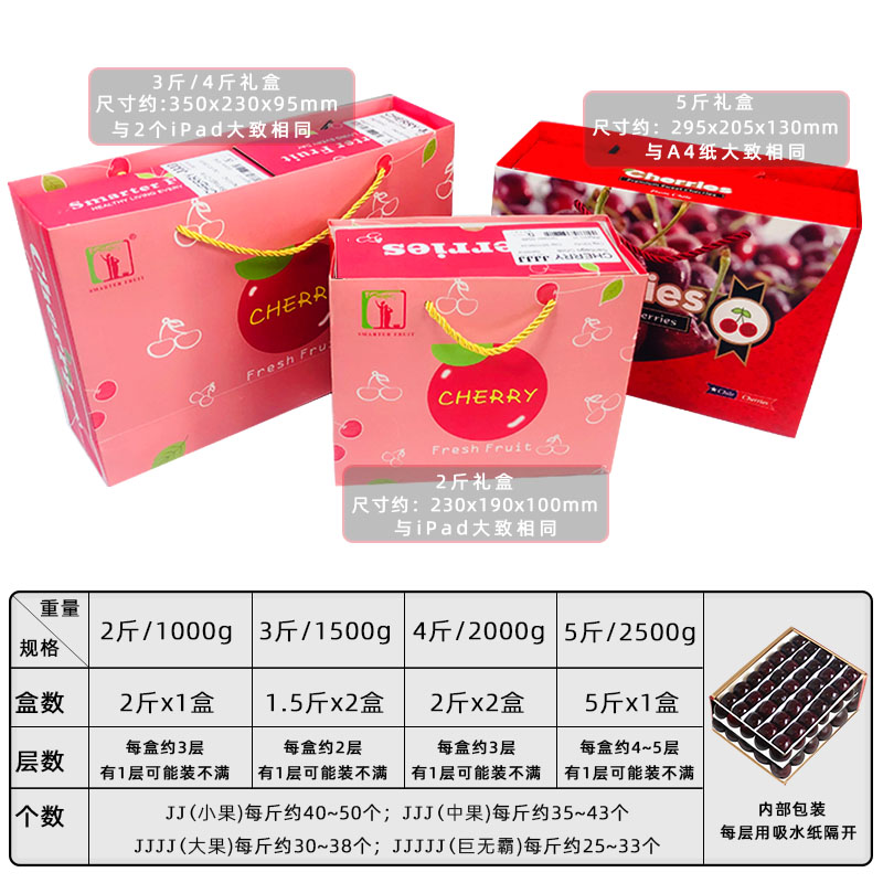 礼盒装2 /5斤5j大果大连大樱桃 伶俐果匠车厘子/樱桃
