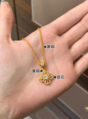 复古轻奢镂空金刚杵锁骨链