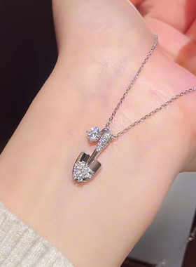 S925银暴富小铲子锁骨链女款