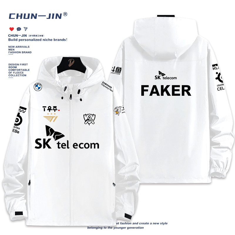 S12总决赛LPL出征服SKT T1战队队服FAKER同款外套冲锋衣夹克上衣 - 图0