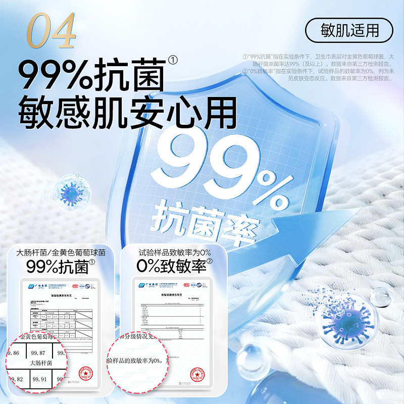 【拍2！送护垫】凸凸棉卫生巾极薄透气日夜用组合防漏姨妈巾正品