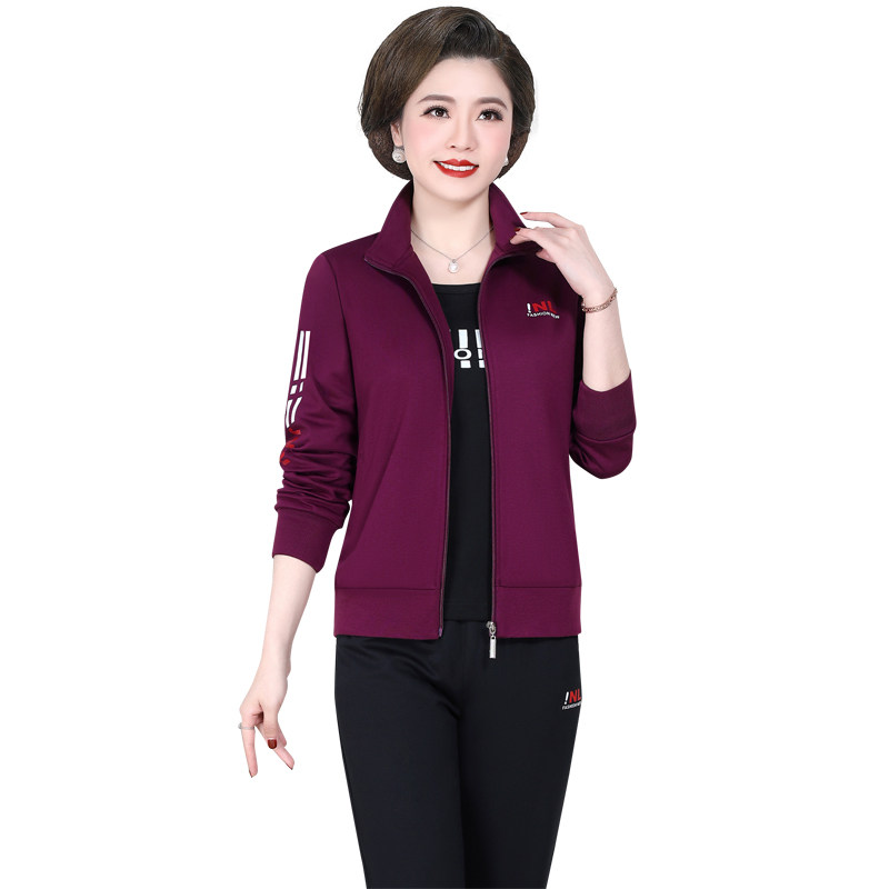 中老年女装春秋外套2021新款休闲 谦蓓中老年女装