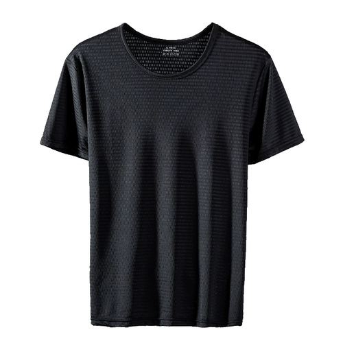 Шелковая трендовая летняя тонкая спортивная быстросохнущая футболка для отдыха, оверсайз