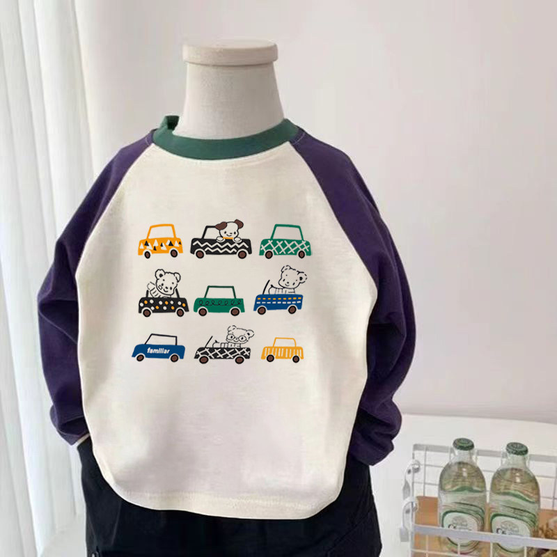 100%纯棉男童圆领长袖T恤2026春秋新款儿童宝宝卡通帅气打底上衣,淘宝优惠券,粉丝福利购,淘宝优惠卷