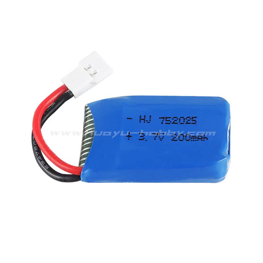 3.7V 200mAh 20C锂电池 MX2.0-2P正向 Syma司马X4 X11 X13 四旋翼 - 图1