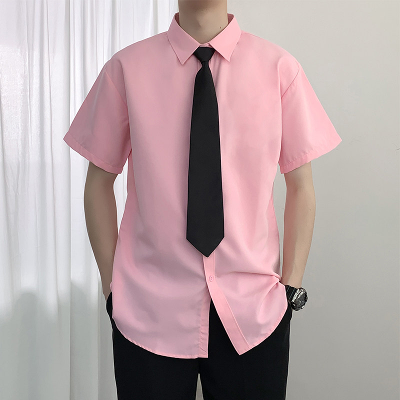 【送领带】大红色衬衫男士短袖婚礼结婚新郎伴郎兄弟团粉色男衬衣,淘宝优惠券,粉丝福利购,淘宝优惠卷