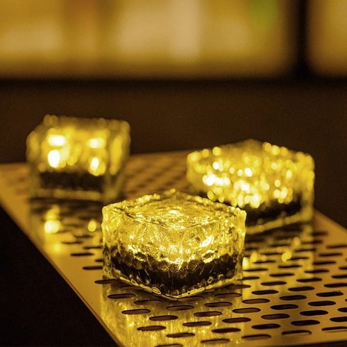 太阳能冰砖灯户外防水冰块地埋灯庭院花园氛围灯阳台灯草坪装饰灯 - 图1