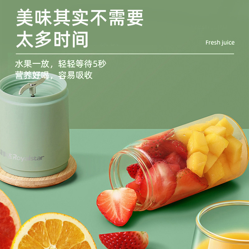 荣事达家用小型便携式迷你果汁机 荣事达斯诺康榨汁机