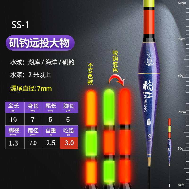 。福王矶钓浮漂日夜两用夜钓咬钩变色鲢鳙浮漂大物漂远投漂路滑漂 - 图2