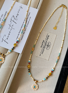 真被这条项链美到~串珠锁骨项链