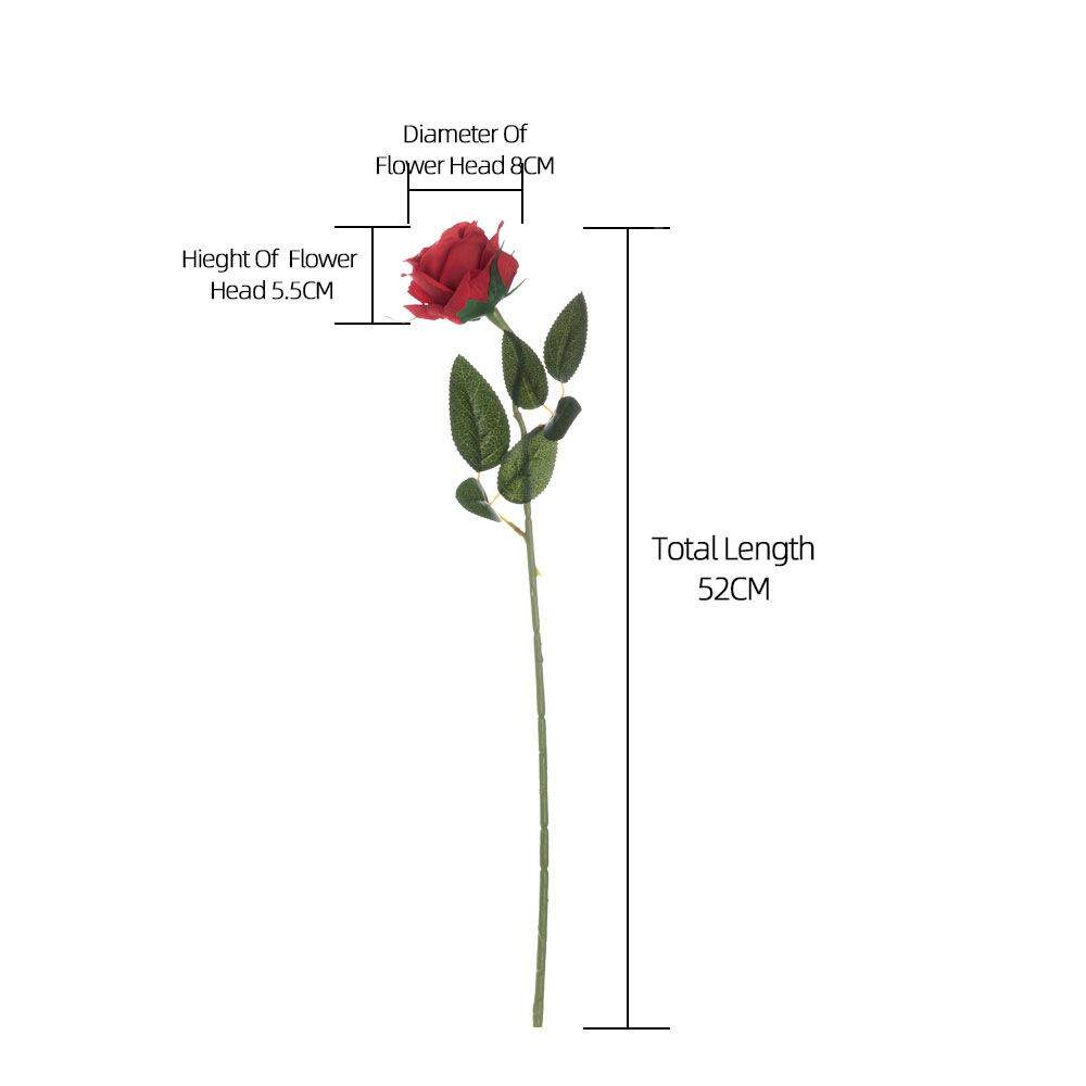 仿真花单枝玫瑰假花婚庆手捧花家居背景花墙摄影布景跨境MW41105 - 图2