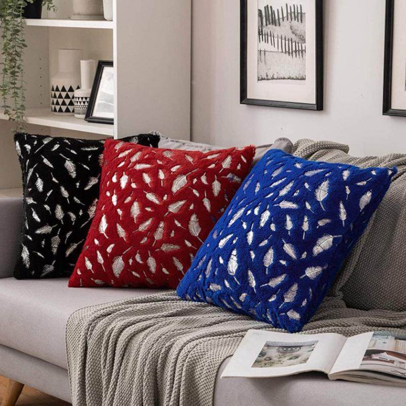 圣诞抱枕烫金羽毛抱枕套沙发客厅毛绒靠枕靠垫套罩定制,淘宝优惠券,粉丝福利购,淘宝优惠卷