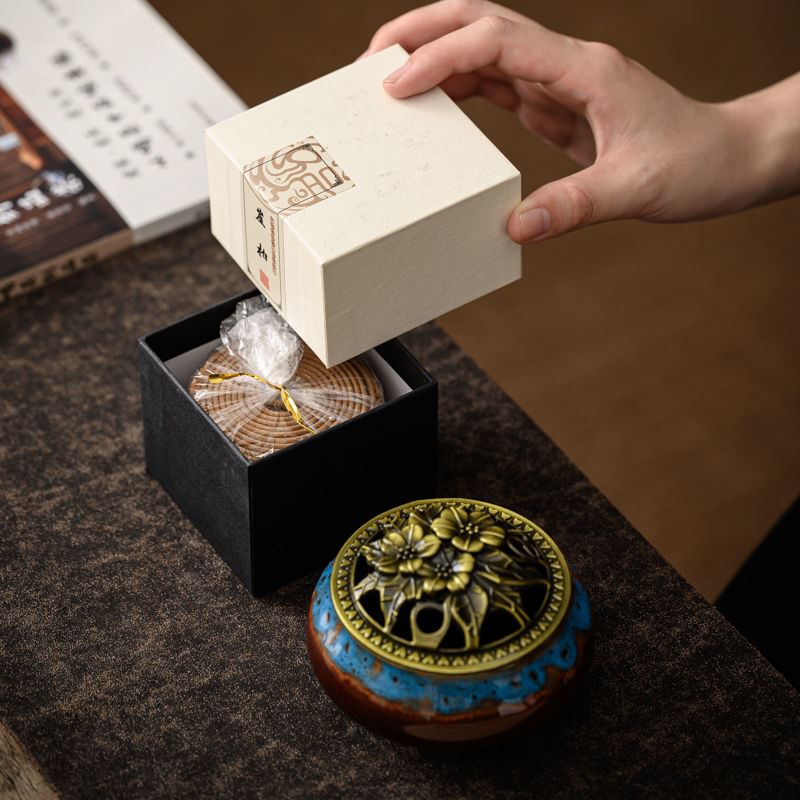 天然檀香沉香艾草鹅梨帐中香4小时盘香室内香薰卧室辅眠 小额 - 图1