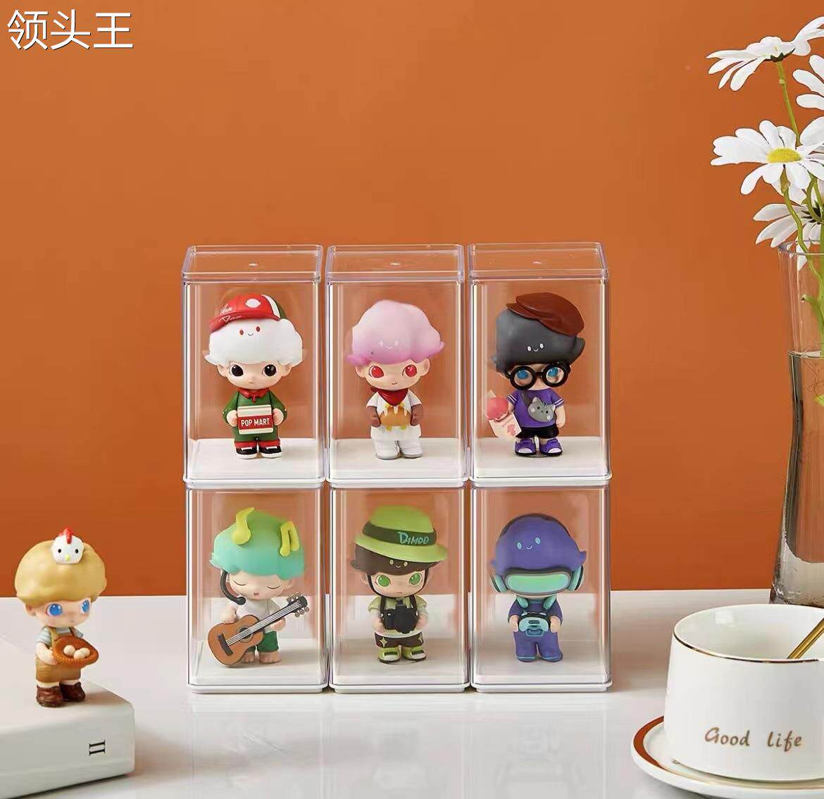 盲盒收纳展示盒透明亚克力防尘手办收纳盒子潮玩泡泡玛特展示盒_虎窝淘