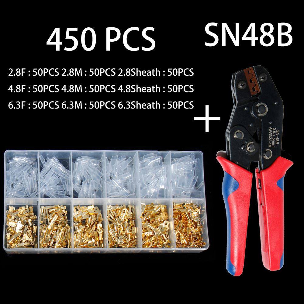 供应450接线端子裸端插簧插片护套公母对插冷压+钳子套装,淘宝优惠券,粉丝福利购,淘宝优惠卷