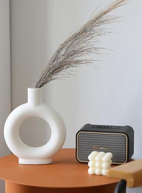 网红轻奢高档ins风高级感陶瓷花瓶摆件客厅插花小众创意鲜花干花