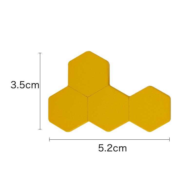 儿童木制智玩具拼板蜂窝式幼儿园大班小学生动手桌面玩具百变拼图-图3