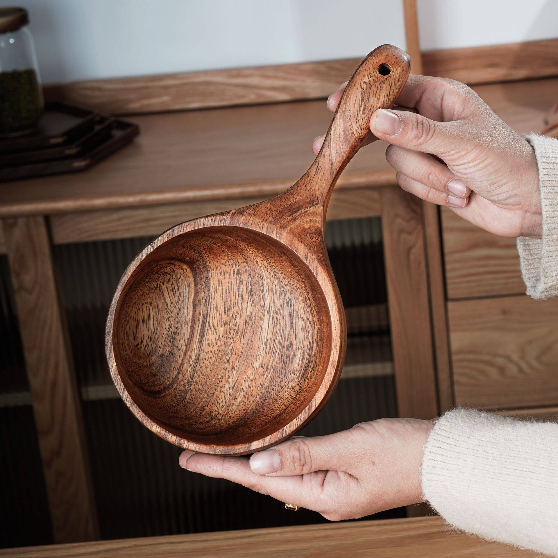 韩式整木手柄网红吃播相思木水瓢实木量勺大号桑拿榉木水瓢厨具,淘宝优惠券,粉丝福利购,淘宝优惠卷