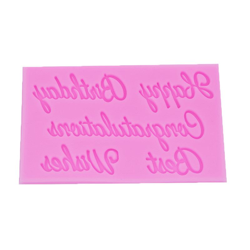 翻糖英文字母 生日快乐手工DIY巧克力蛋糕装饰硅胶模具 烘焙工具 - 图2