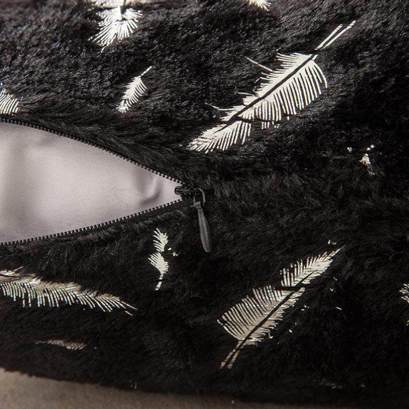 圣诞抱枕烫金羽毛抱枕套沙发客厅毛绒靠枕靠垫套罩定制,淘宝优惠券,粉丝福利购,淘宝优惠卷