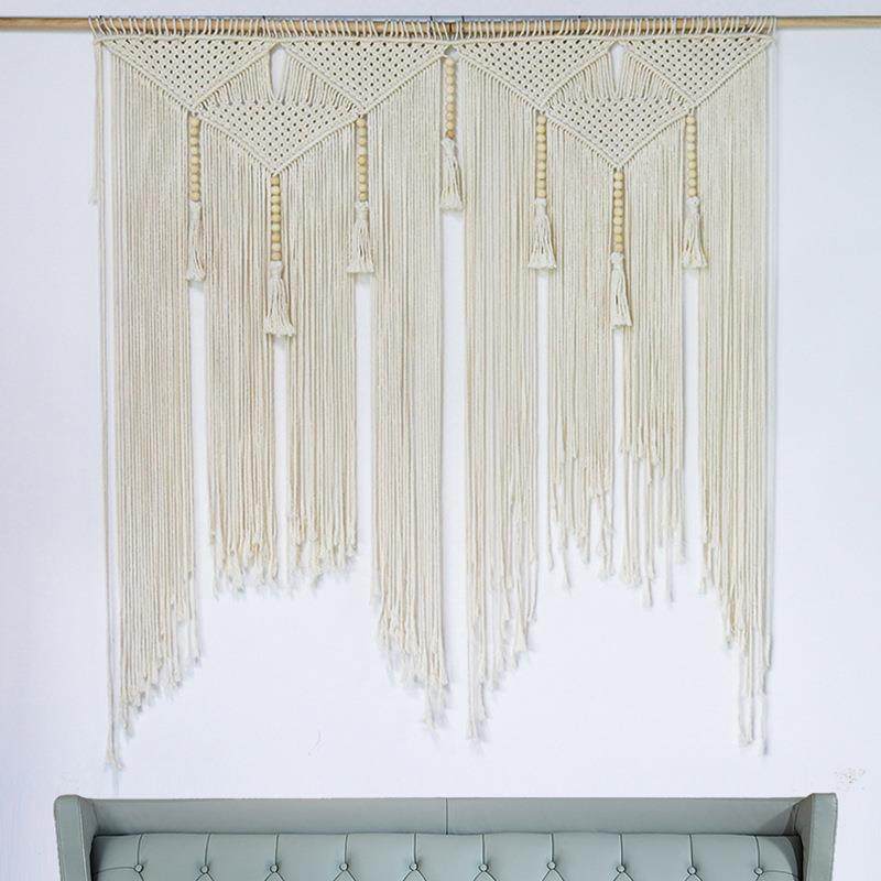 圣诞装饰品新款门帘隔断棉绳手工挂毯编织波西米亚梦幻窗帘定制,淘宝优惠券,粉丝福利购,淘宝优惠卷