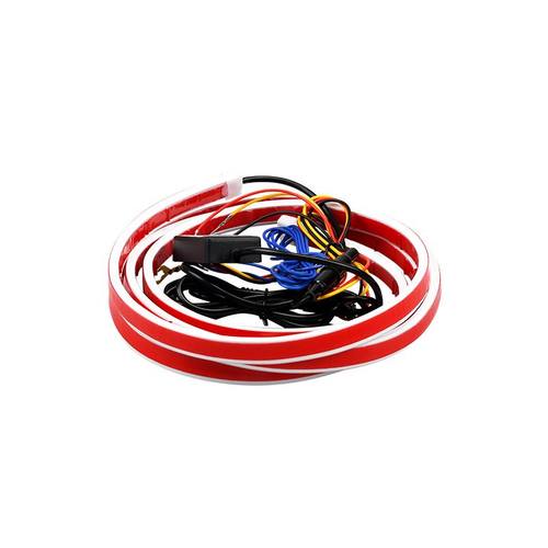 汽车启动扫描流光动态贯穿式GRB日行灯led机盖灯中网改装灯通用 - 图3