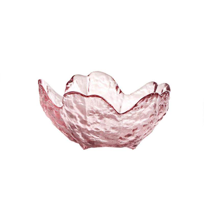 日式粉色玻璃蘸料碟子迷你家用调味碟醋碟花瓣碗套装玻璃餐具定制,淘宝优惠券,粉丝福利购,淘宝优惠卷