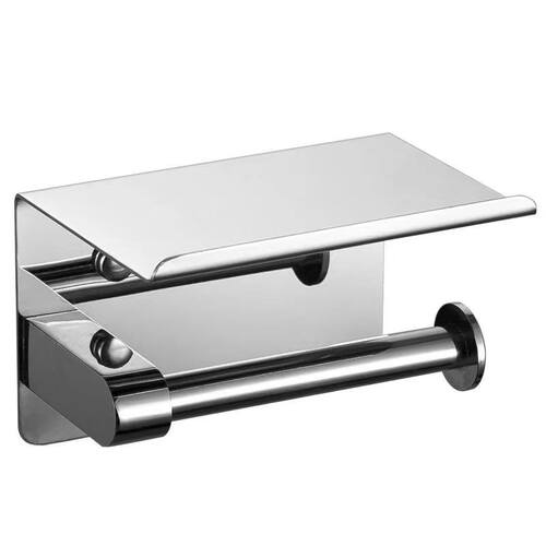 不锈钢卫生间纸巾架免打孔厕纸架宾馆酒店卷纸架手机架置物架 - 图3