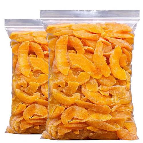 黄桃干500g水果干果脯即食桃肉干散装小吃办公室休闲零食特产批发 - 图3