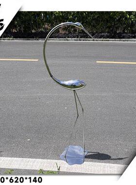 不锈钢金属仙鹤鸟白鹭雕塑售楼部样板间庭院水池草坪装饰户外摆件