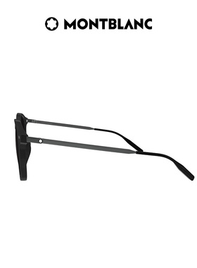 万宝龙Montblanc轻质钛金属圆形男女同款防晒太阳镜墨镜MB0454SA