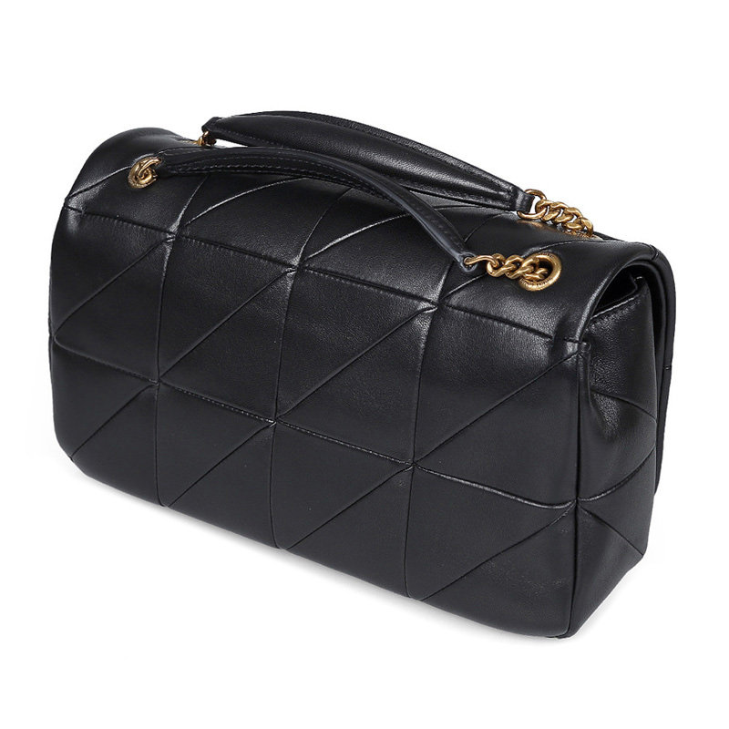 圣罗兰女士黑色羊皮单肩手提挎包 YISHEHUI海外女士包袋