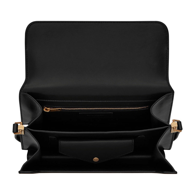 圣罗兰女士黑色牛皮单肩包 YISHEHUI海外女士包袋